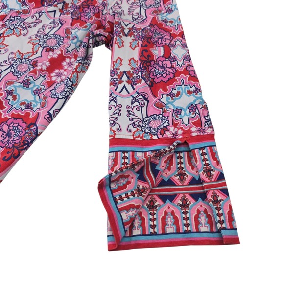 Coolibar Sun Protection Tunic Top Women M St Lucia Floral Print 3/4 Sleeve - Picture 7 of 11